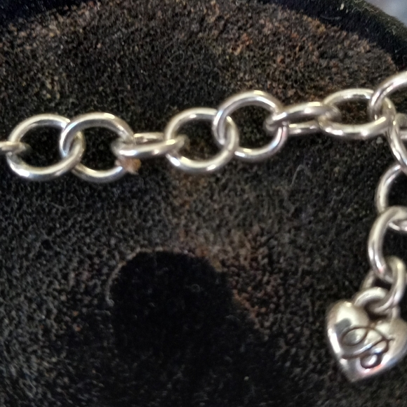 Brighton Big Swirl Heart with crystals design in three tiers 20 inch bracelet. - Picture 4 of 5